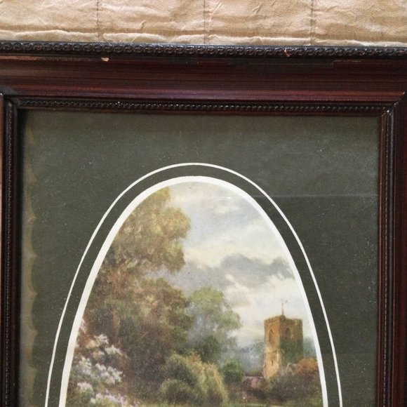 vintage print the ferry in a vintage frame wall art wall decor woman boat duck - Picture 2 of 5